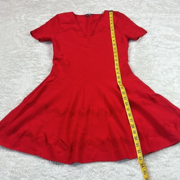 Network cherry red knit fit and flare dress, size small - Picture 4 of 12